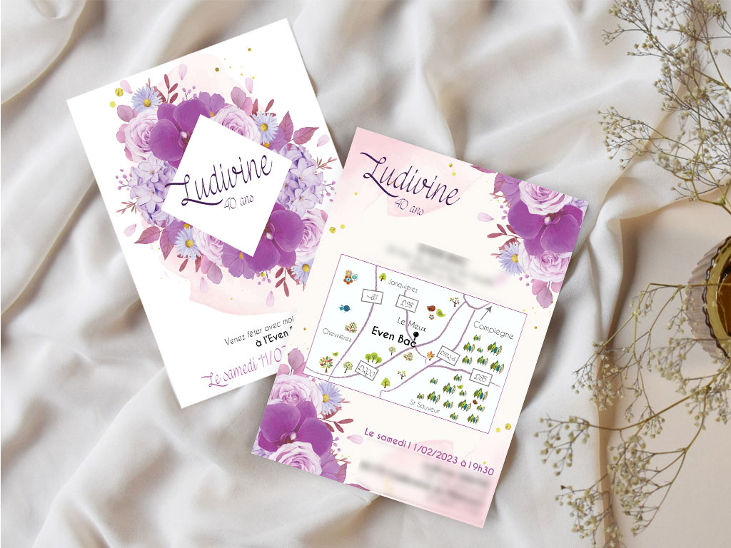 Carte d'invitation anniversaire