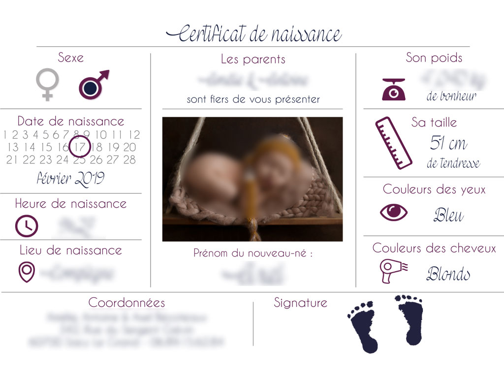 Faire-part de naissance