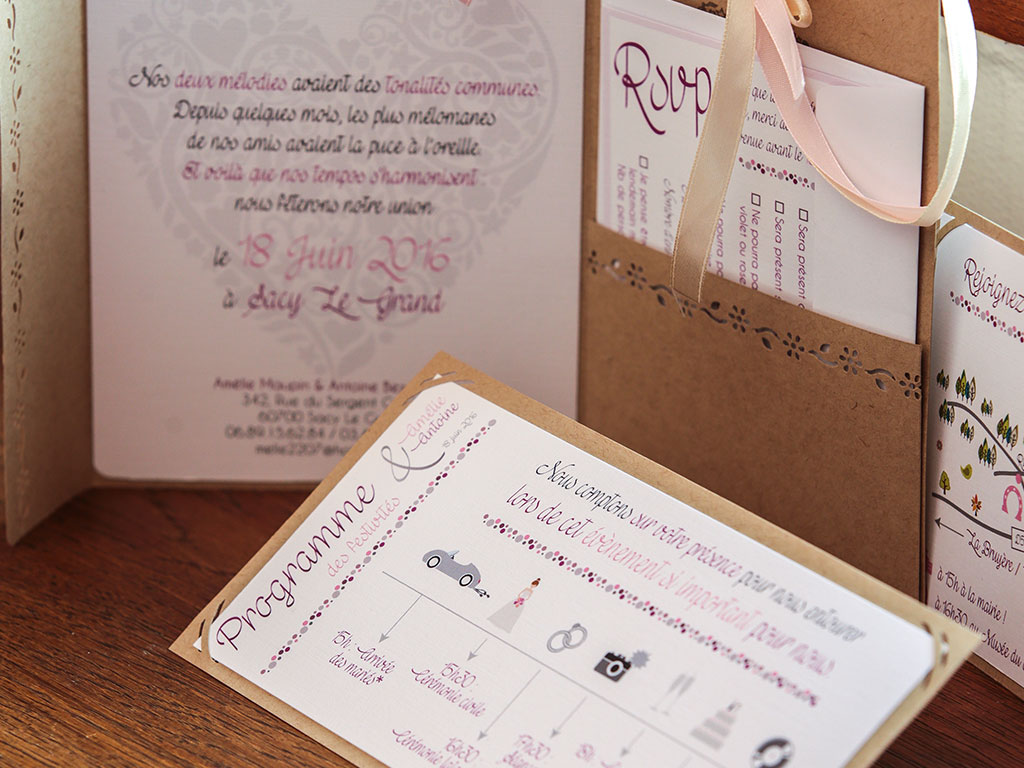 Faire-part mariage Amélie & Antoine