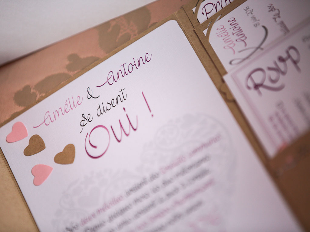 Faire-part mariage Amélie & Antoine