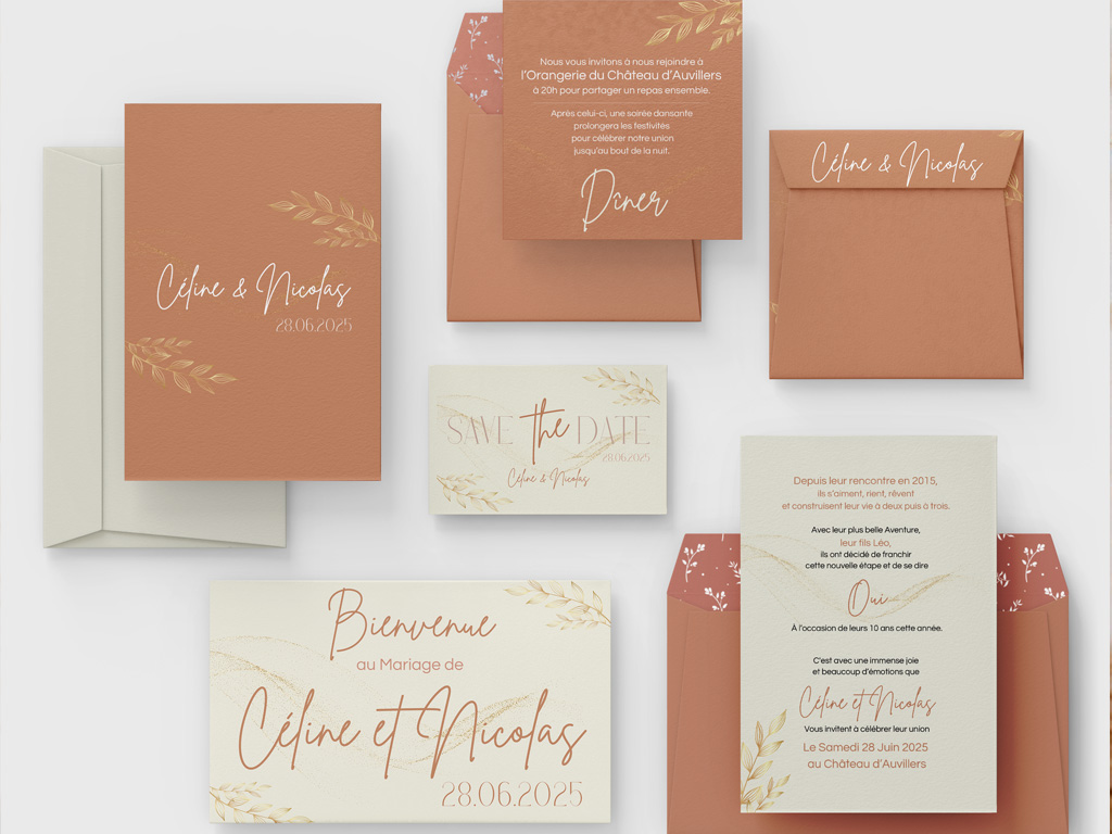 Faire-part mariage Céline & Nicolas