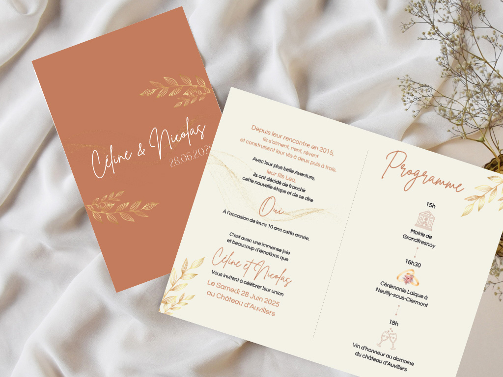 Faire-part mariage Céline & Nicolas