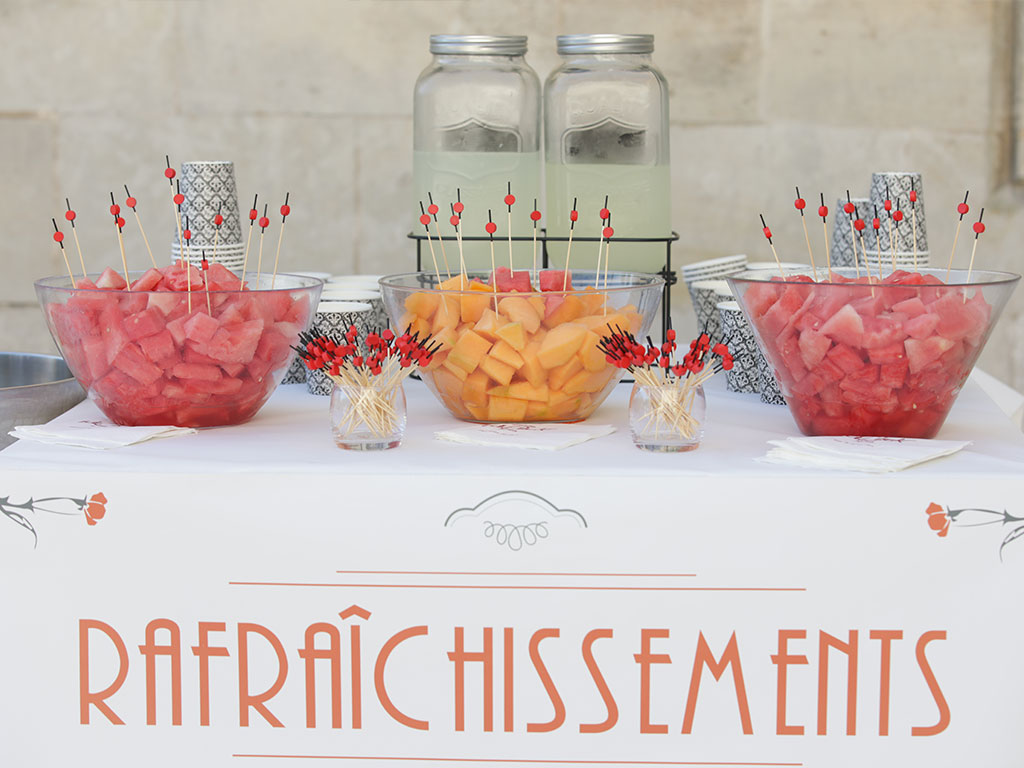 Bannière rafraichissements mariage thème "Gatsby"