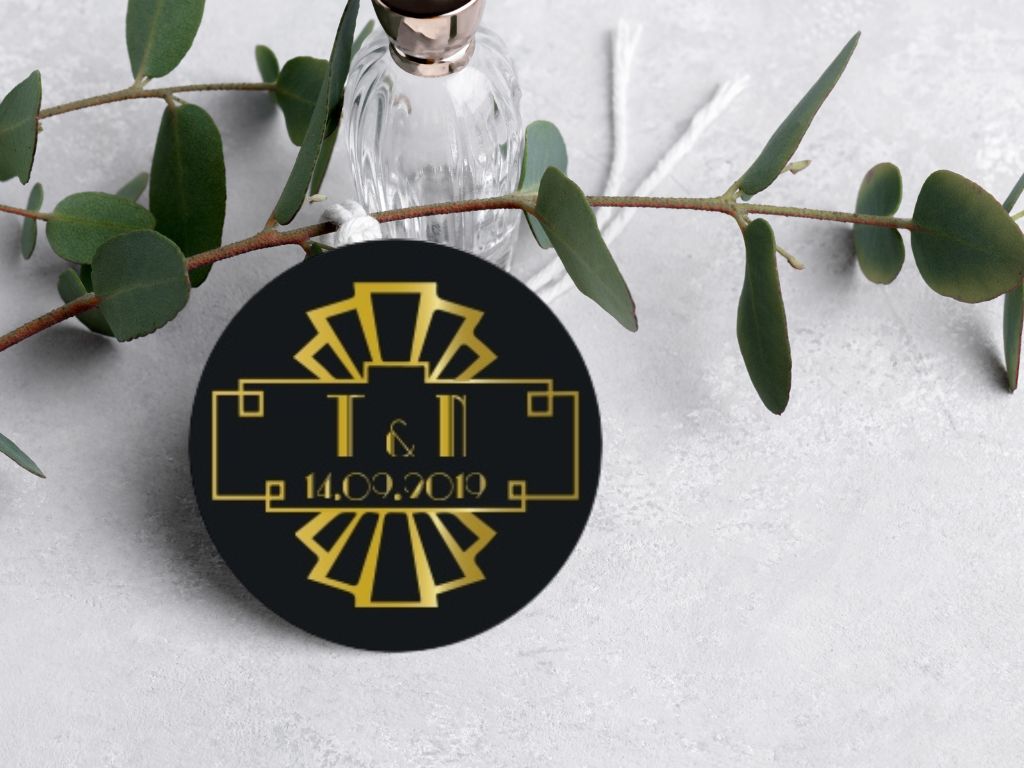 Etiquettes de mariage thème "Gatsby"