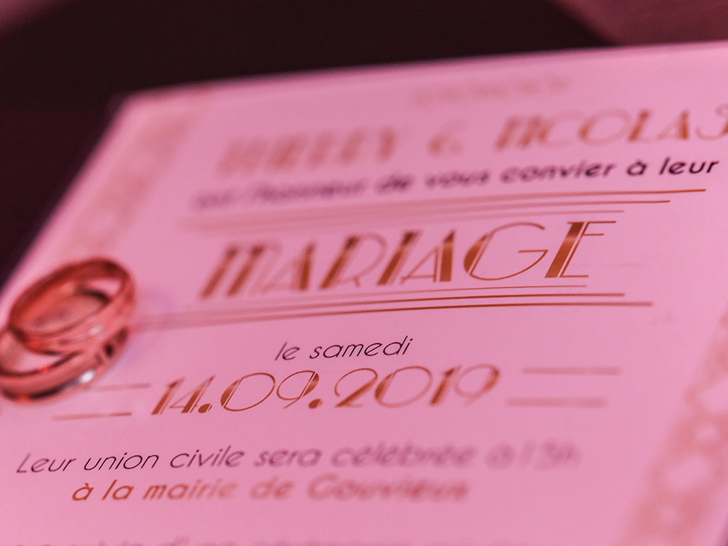 Faire-part mariage Thierry & Nicolas