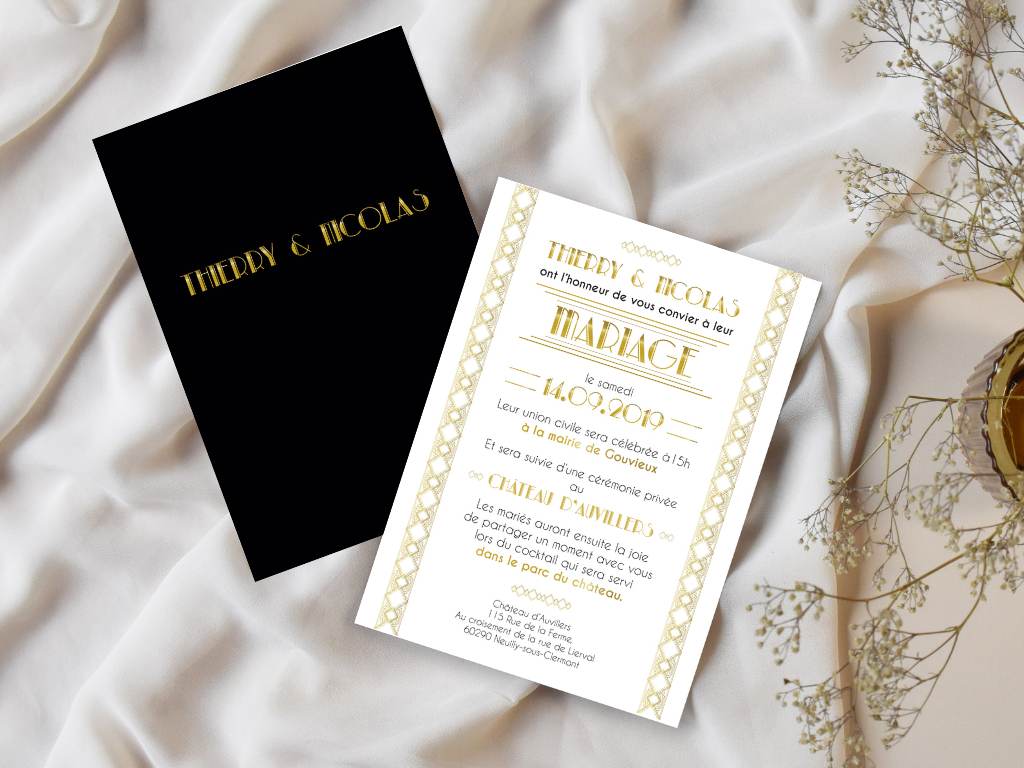 Faire-part mariage Thierry & Nicolas