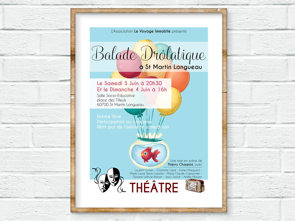 Affiche pour un spectacle de théâtre